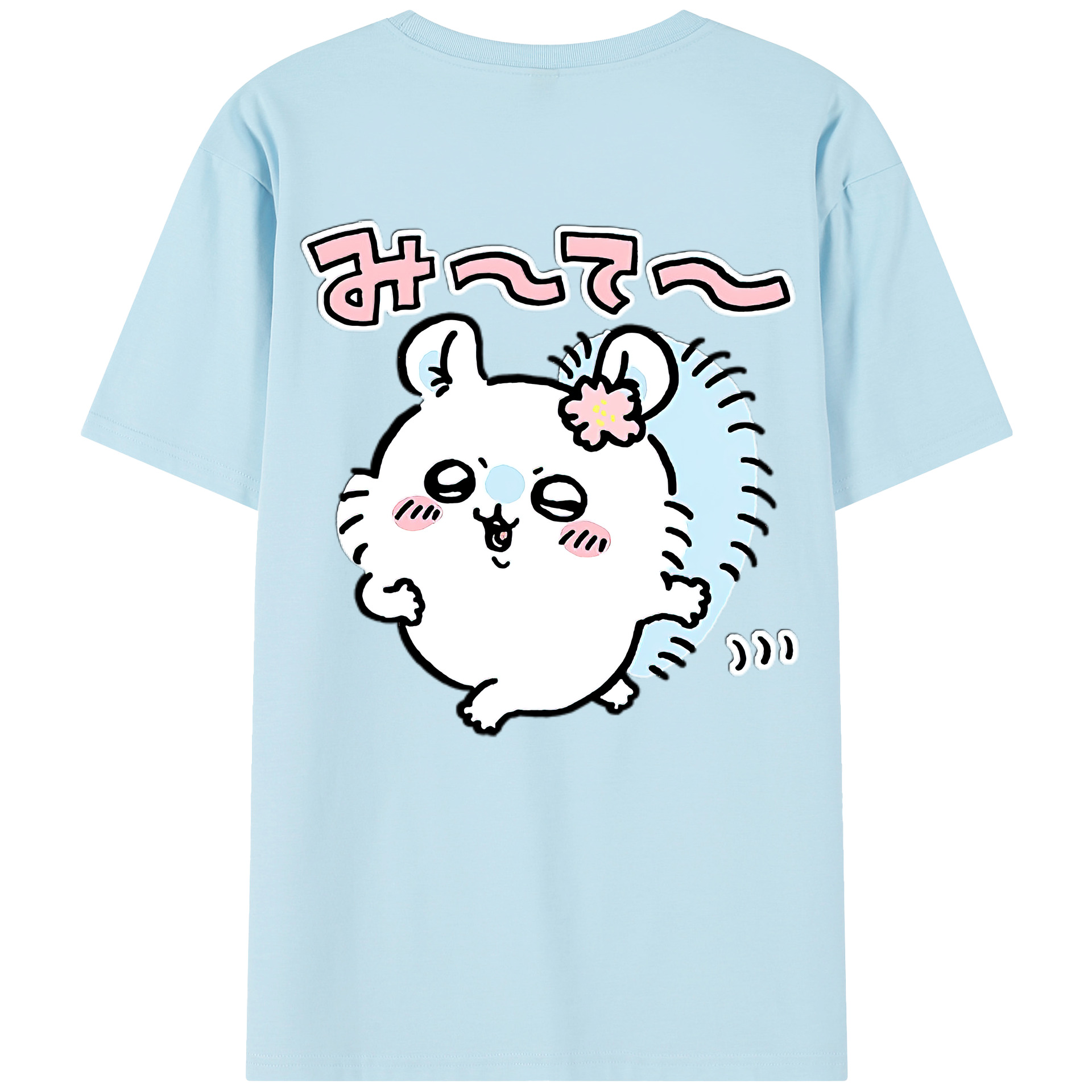 （画像用） ちいかわ モモンガ Chii-kawa Momonga 綿100％半袖Tシャツ（背面プリント）